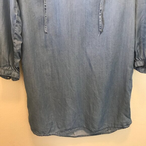 Old Navy Women's Chambray Denim Long-Sleeve‎ Shirt Dress Size XS Casual Coastal - Picture 6 of 12